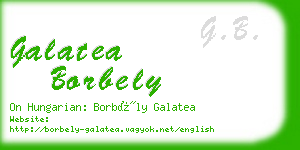 galatea borbely business card